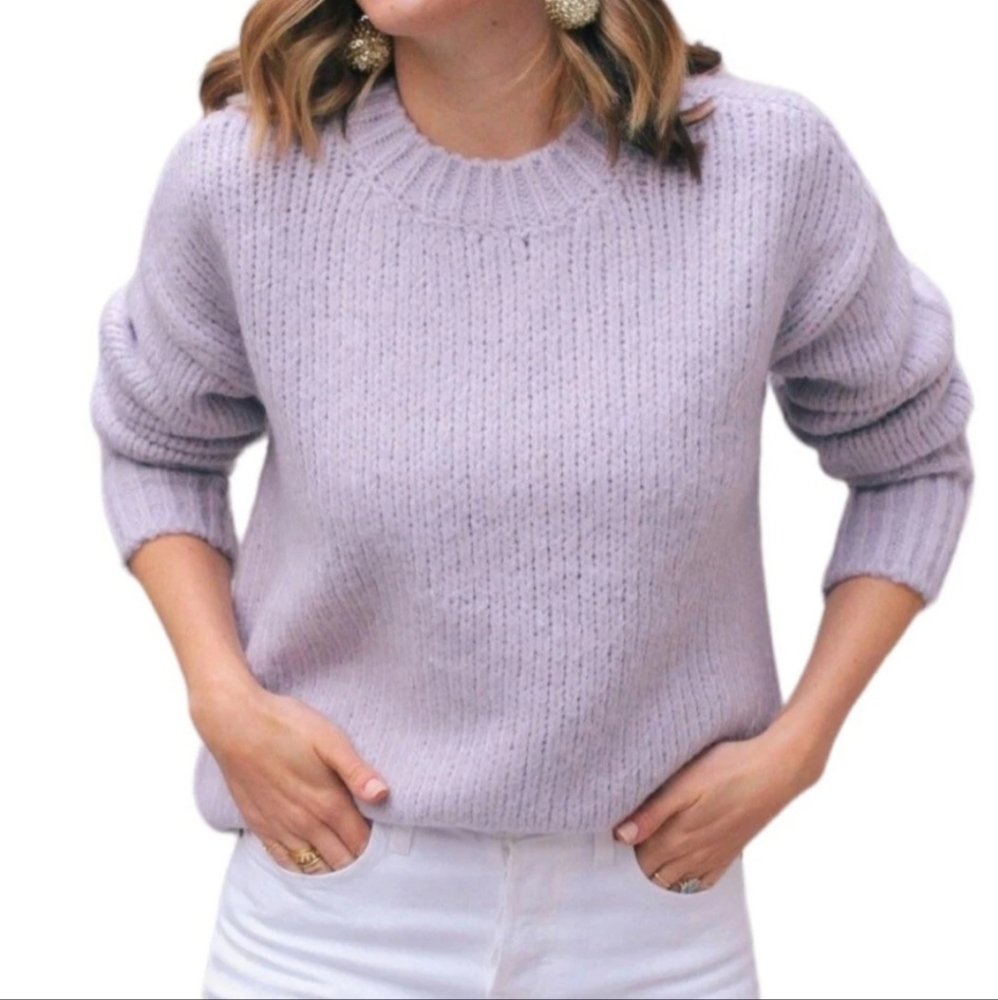 SANCTUARY Telluride Knit Long Sleeve Purple Sweater Womens XXS